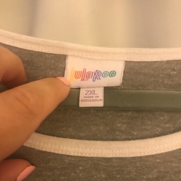 Gray Lularoe Irma Top - Picture 2 of 3